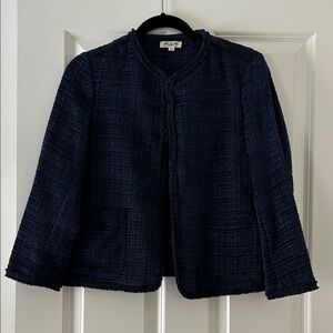 Max Studio Navy Textured Blazer